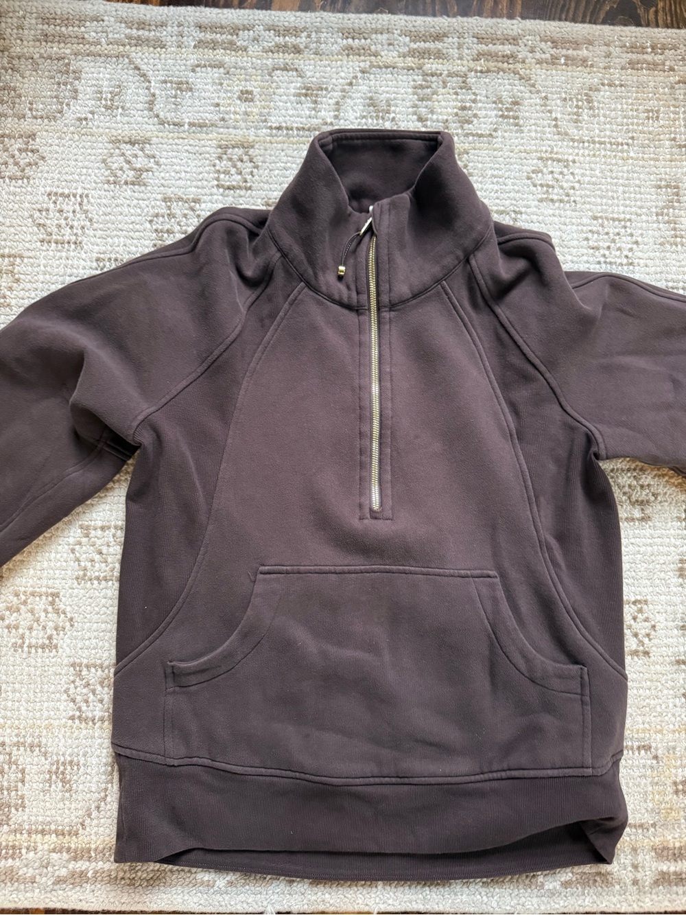 Lululemon Scuba Oversized Half-Zip Pullover Sweatshirt - Chocolate Brown